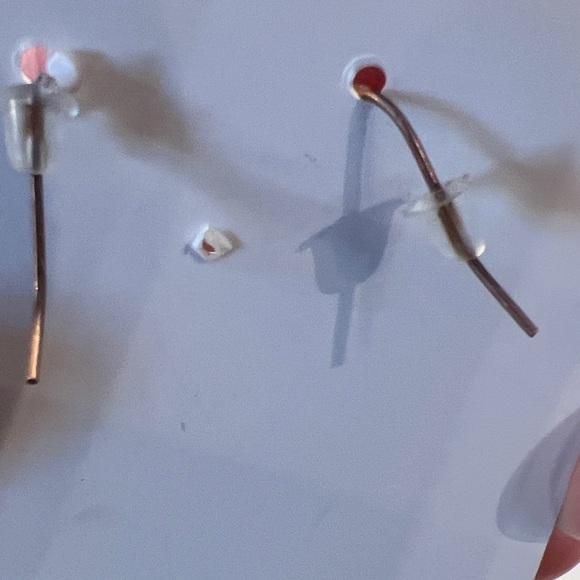 Floral Wooden Teardrop Earrings - Picture 3 of 4